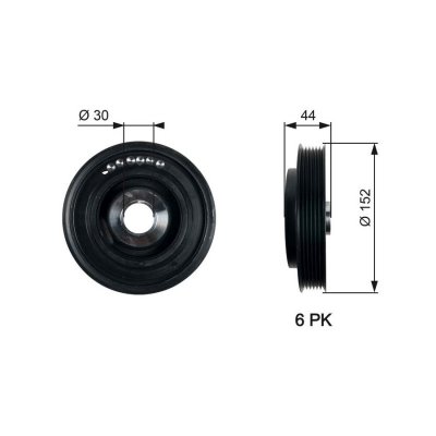 GATES Poulie damper/vilebrequin  TVD1105 (X1)