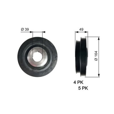 GATES Poulie damper/vilebrequin  TVD1114 (X1)