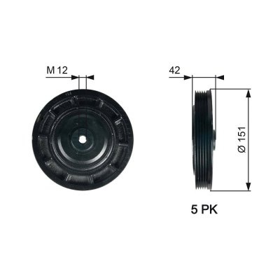 GATES Poulie damper/vilebrequin  TVD1116 (X1)