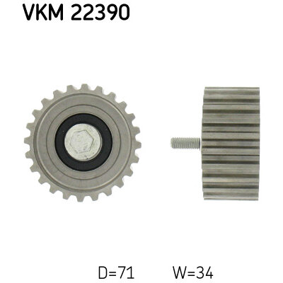 SKF Poulie renvoi/transmission courroie de distribution VKM 22390 
