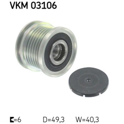 SKF Poulie roue libre, alternateur  VKM 03106