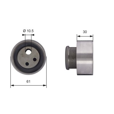 GATES Poulie-tendeur courroie de distribution PowerGrip&reg; T41118 