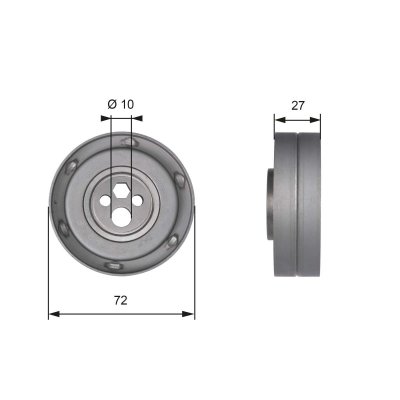 GATES Poulie-tendeur courroie de distribution PowerGrip&reg; T41216 