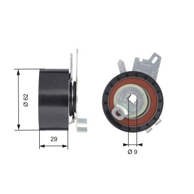 GATES Poulie-tendeur courroie de distribution PowerGrip&reg; T43145 