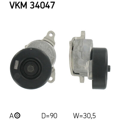 SKF Poulie-tendeur courroie trap&eacute;zo&iuml;dale &agrave; nervures VKM 34047 