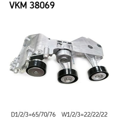 SKF Poulie-tendeur courroie trap&eacute;zo&iuml;dale &agrave; nervures VKM 38069 