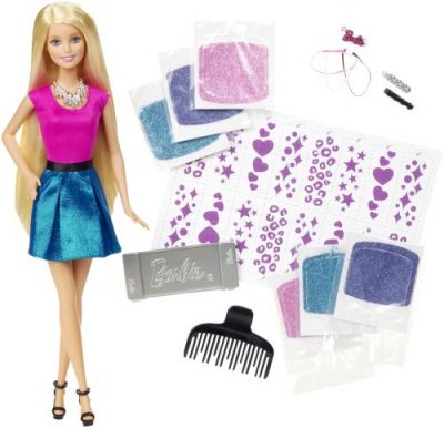 BARBIE Poup&eacute;e avec accessoires Styles et Paillettes