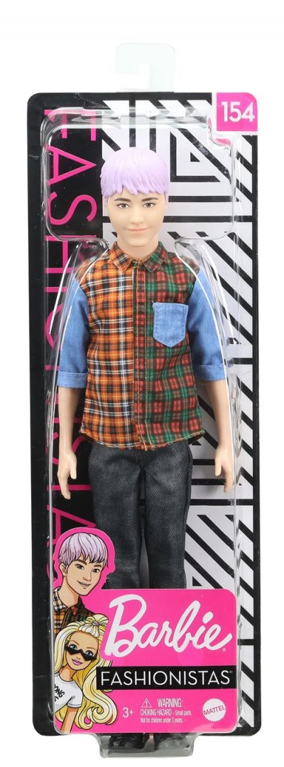 BARBIE Poup&eacute;e  Ken Fashionistas Cheveux violets