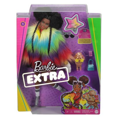 BARBIE Poup&eacute;e  mattel fashionistas extra manteau multicolore