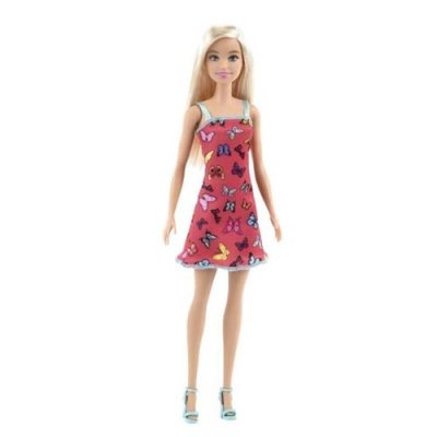  Poup&eacute;e Barbie Robe Papillons Rose
