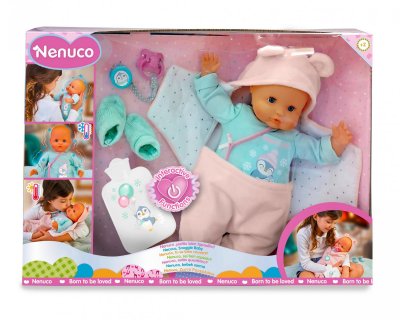 NENUCO Poup&eacute;e B&eacute;b&eacute; Famosa  Accessoires Interactif Capteur de temp&eacute;rature
