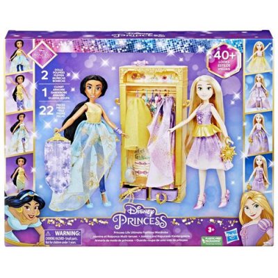 DISNEY PRINCESSES Poup&eacute;e  Le Dressing de Jasmine et Raiponce