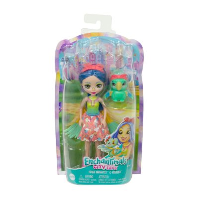 ENCHANTIMALS Poup&eacute;e mattel  city prita parakeet & flutter 15 cm HHB89