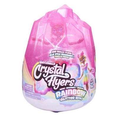 HATCHIMAL Poup&eacute;e spin master crystal flyers rainbow glitter 6064936