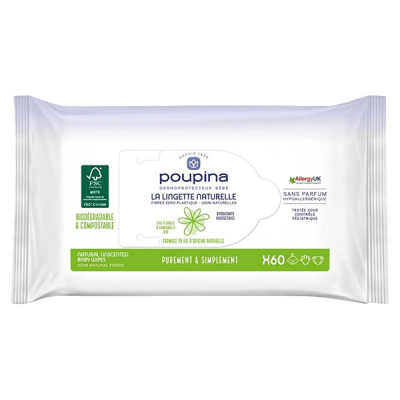 POUPINA  Toallitas Naturales 60uds