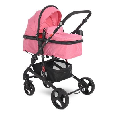 LORELLI Poussette combin&eacute;e transformable  2 en 1  Alba  rose