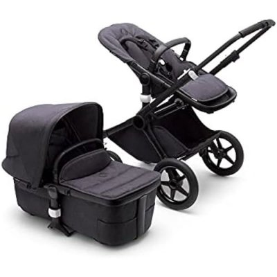 BUGABOO Poussette fox 3 compl&egrave;te - mineral noir / noir d&eacute;lav&eacute;