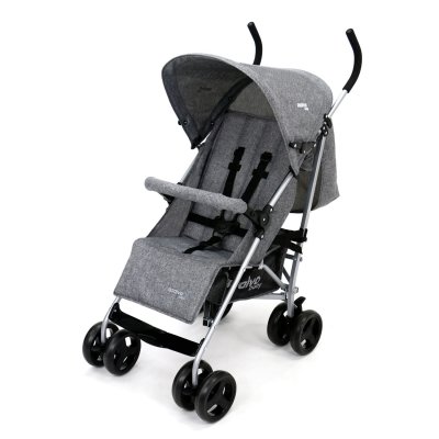 ASALVO Poussette Polyvalente  Mombi - 4 Roues - Couleur Gris Blanc