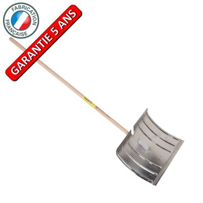 OUTILS PERRIN Poussoir &agrave; neige alu 50 cm manche 1,30 m, outil pour le d&eacute;neigement