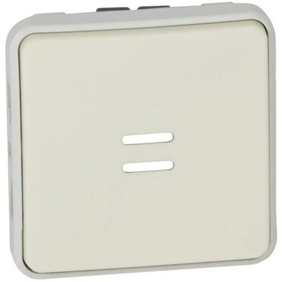 LEGRAND Poussoir NO lumineux IP55 Plexo - Composable saillie ou encastr&eacute; - Blanc
