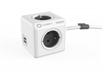 GENERIQUE Power cube extended double usb - trolley grey 8718444082217