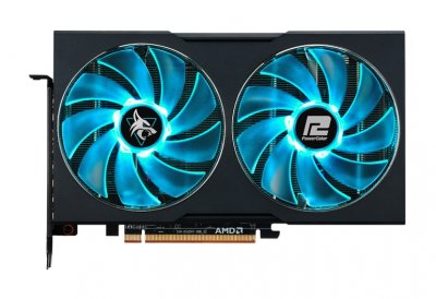 POWERCOLOR  axrx 6600xt 8gbd6-3dhl/oc 8 go gddr6 noir