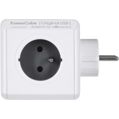 ALLOCACOC Powercube  Original Plug Adapter 5 Outlet Blanc