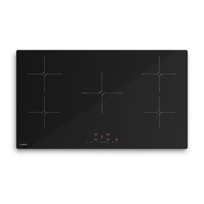 KLARSTEIN PowerGlide Plaque Induction 90cm 5 Zones 9800W Minuterie Vitroc&eacute;ramique Plaque Cuisson Encastrable