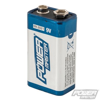 POWERMASTER  531078 Alkaline - batteries, 6LR61, 9 V, bleu (silver)