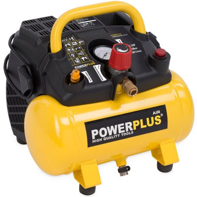 POWERPLUS  Compresseur - 6 L - 8 bar - 1,5HP - 1100 W