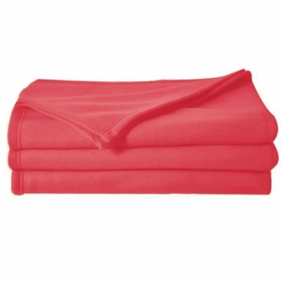 POYET MOTTE POLECO Couverture polaire Polyester Fraise 180 x 220 cm