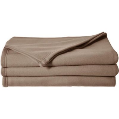 POYET MOTTE POLECO Couverture polaire Polyester Taupe 180 x 220 cm