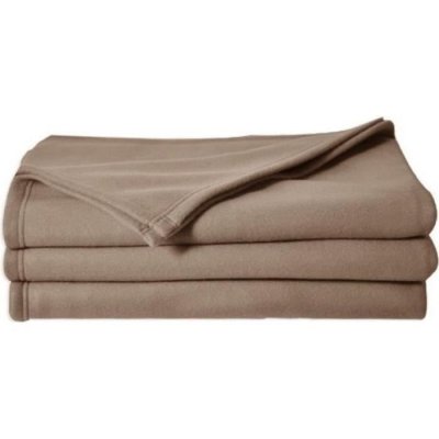 POYET MOTTE POLECO Couverture polaire Polyester Taupe 240 x 260 cm