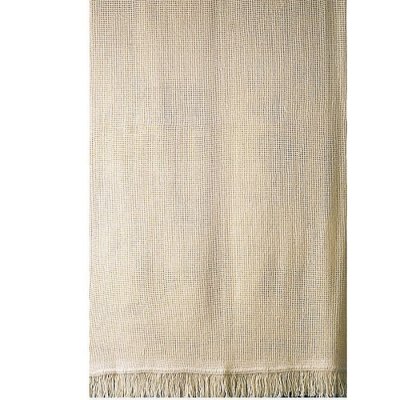 Poyet Motte - Rideau marseillais tiss&eacute; &Eacute;cru 250 x 140 cm - Ecru