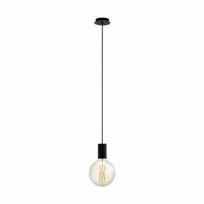EGLO Pozueta plafonnier slim suspension noir