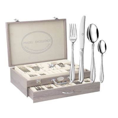 PRADEL EXCELLENCE  - D570-48 - M&eacute;nag&egrave;re de 48 Pi&egrave;ces dans Coffret Noir