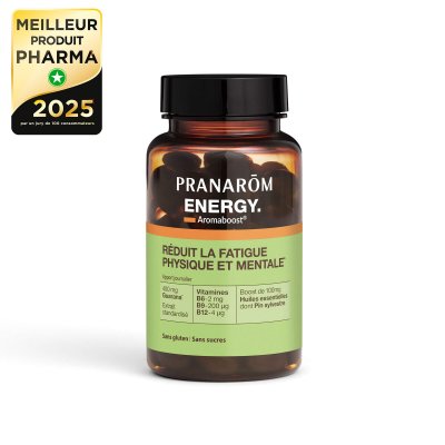 PRANAROM  Aromaboost Energy - Fatigue Physique et Mentale 60 Capsules