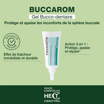 PRANAROM Pranar&ocirc;m Buccarom Gel Confort Et Hygi&egrave;ne Bucco-Dentaire Bio Aux Huiles Essentielles Biologiques 15 g