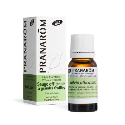 PRANAROM Pranar&ocirc;m Huile Essentielle Sauge Officinale Grandes Feuilles Bio 10ml
