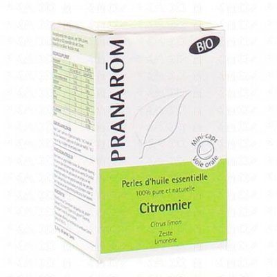 PRANAROM  Perles d'huile essentielle Citronnier bio x60
