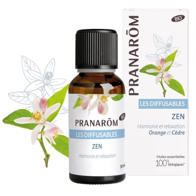 PRANAROM Pranar&ocirc;m Zen Les diffusables Orange et C&egrave;dre - Harmonie et relaxation
