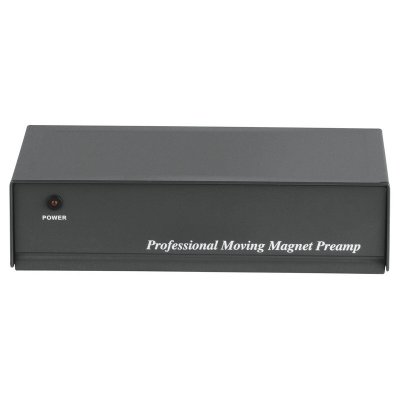 HAMA Pr&eacute;amplificateur phono st&eacute;r&eacute;o PA 506 + alimentation secteur 230V/50 Hz, Noir