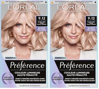 L OREAL PARIS Pr&eacute;f&eacute;rence Blonds Polaires -   Serbie Blond Tr&egrave;s Clair Cendr&eacute; Perle - L'Or&eacute;al Paris