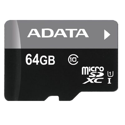 ADATA Premier - Carte microSDXC UHS-I 64 Go (adaptateur microSD vers SD inclus) UHS Class 1 / Class10