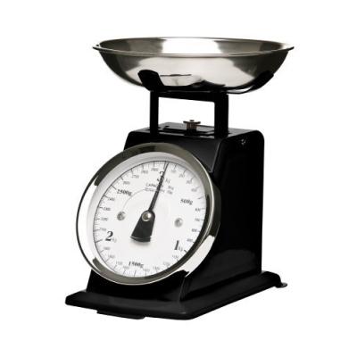 GENERIQUE Premier Housewares Balance de Cuisine M&eacute;canique- Bol Inox - Noir Mat - 3 kg