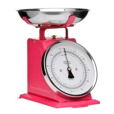 GENERIQUE Premier Housewares Balance de cuisine style r&eacute;tro Bol en inox Rose 5 kg