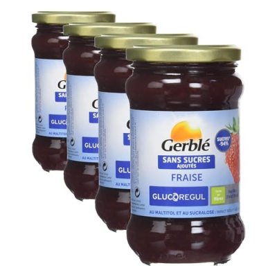 GERBLE Pr&eacute;paration &Agrave; La Fraise Sans Sucres Ajout&eacute;s  - Le Pot De 320 G