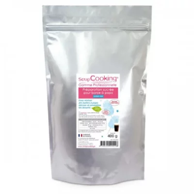SCRAPCOOKING Pr&eacute;paration pour barbe &agrave; papa bleue 400 g - 