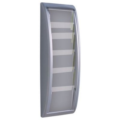 PAPERFLOW Pr&eacute;sentoir Quick Fit Syst&egrave;me - 5 Cases 1/3 A4 - Coloris Aluminium