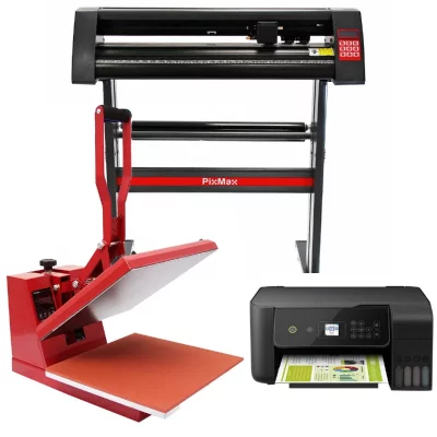 MONSTERSHOP Presse &agrave; chaud en forme de palourde 38cm, plotter de d&eacute;coupe vinyle et imprimante